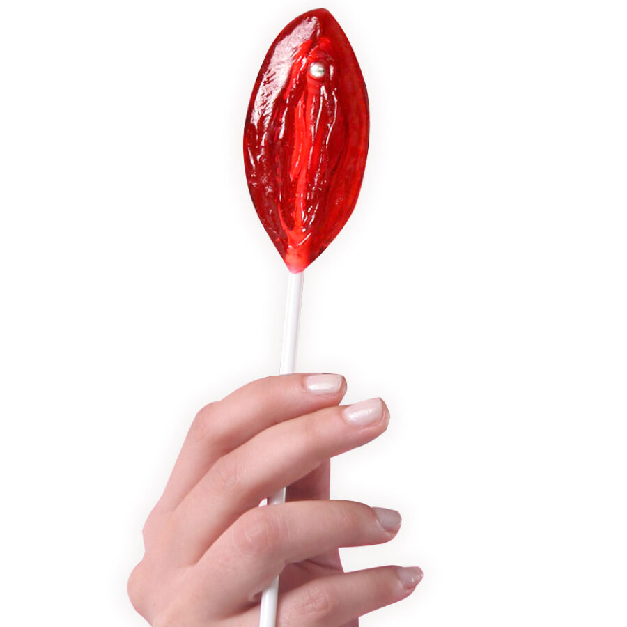 Sucette à la fraise SECRETPLAY en forme de vulve