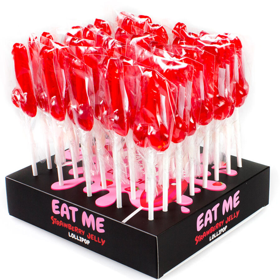 Sucettes en forme de pénis Secretplay, goût fraise, 40 pièces