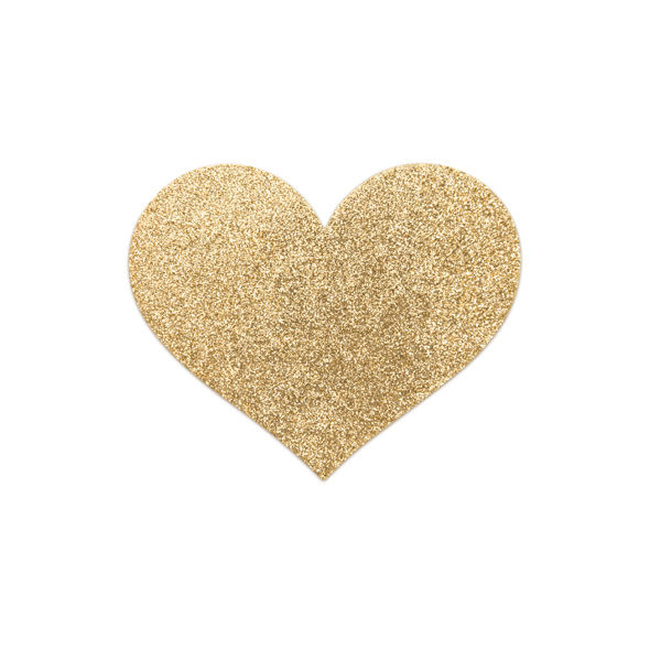Bijoux Indiscrets Flash Golden Heart caches mamelons dorés