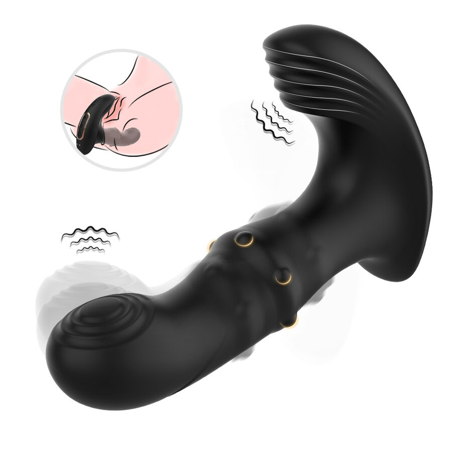 Stimulateur anal ARMONY avec télécommande, noir