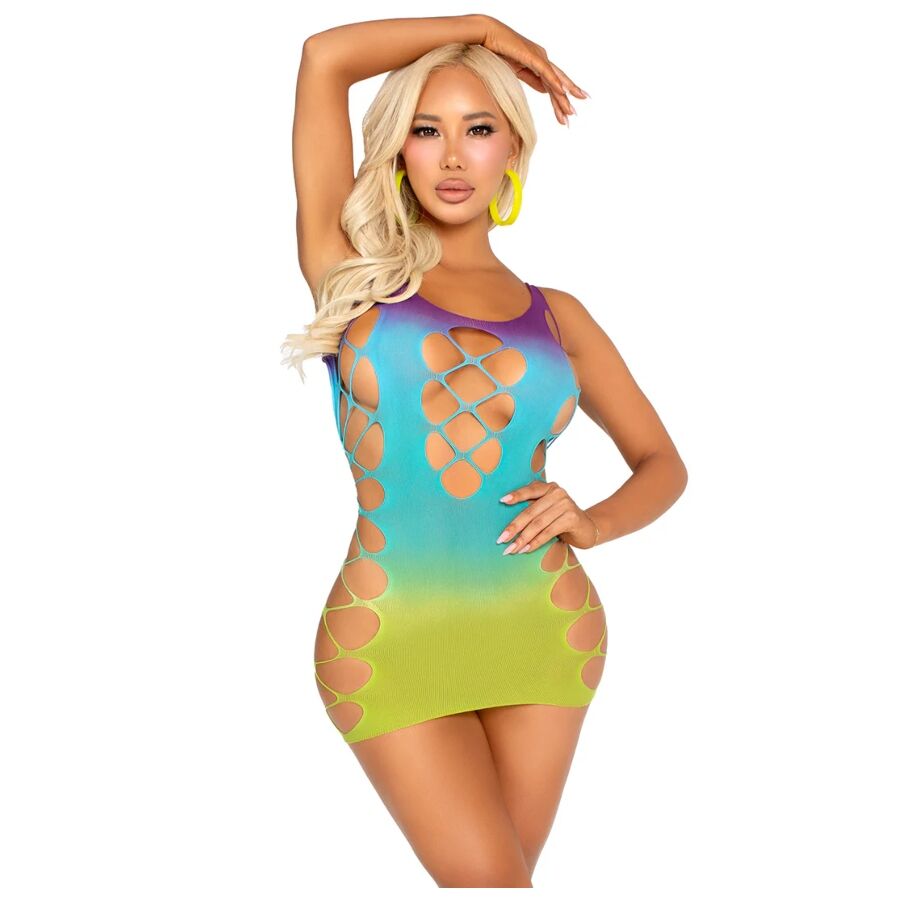 Robe mini sans couture Leg Avenue Ocean à effet dégradé