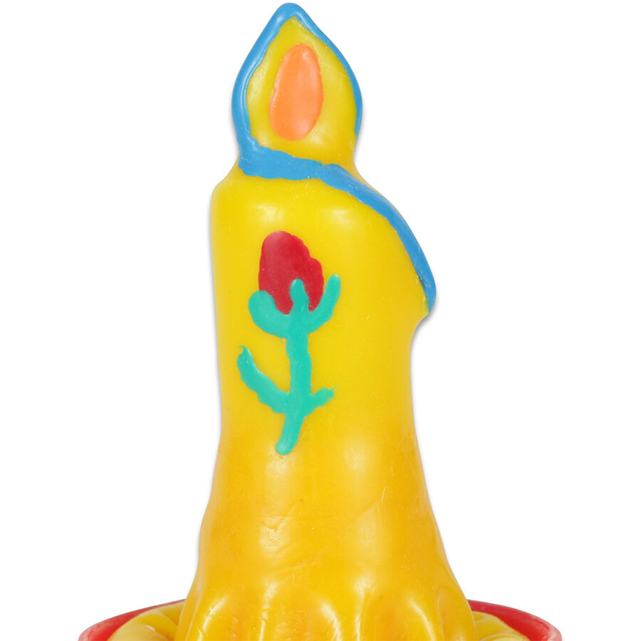 Préservatif fantaisie CONDOMERIE peint à la main, en forme de bougie