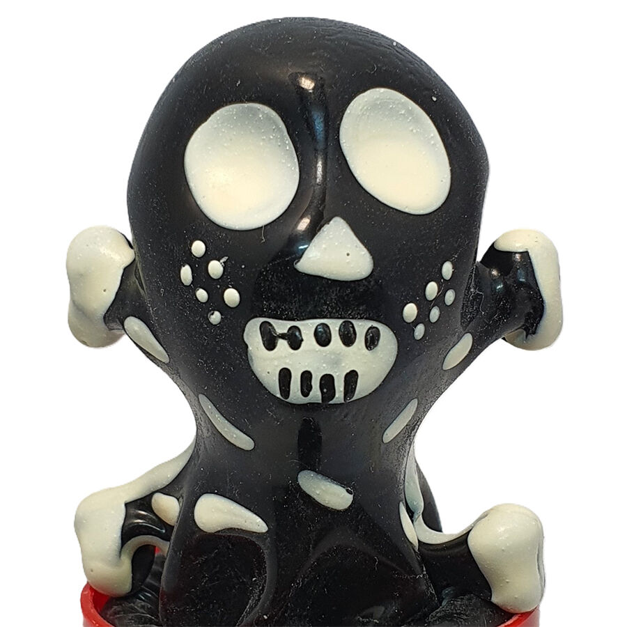 Condomerie Skull Black Model 2, cadeau érotique peint à la main