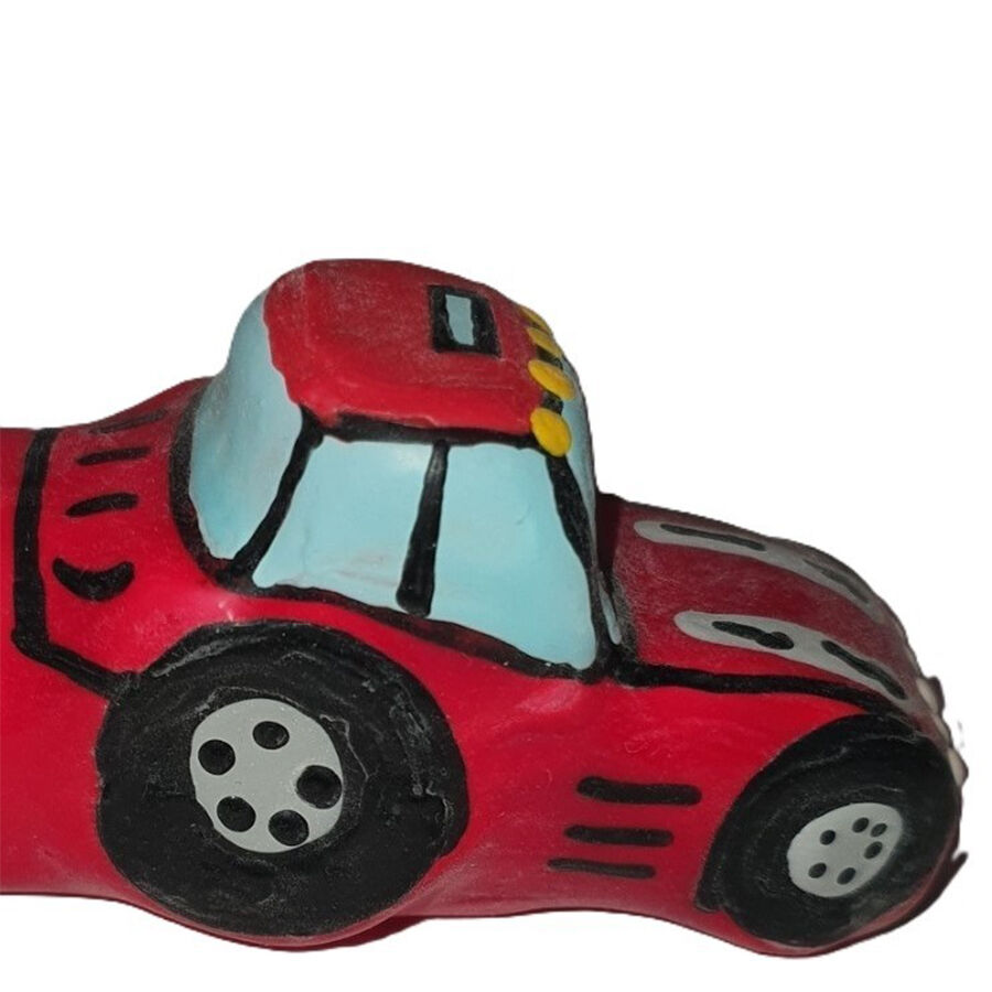CONDOMERIE cadeau fantaisie peint à la main en forme de tracteur, rouge, XL