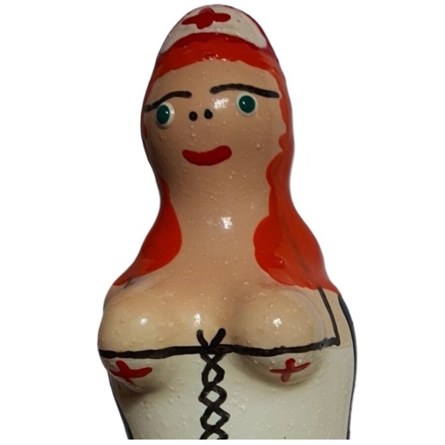 CONDOMERIE Nurse Redhead, cadeau érotique peint à la main