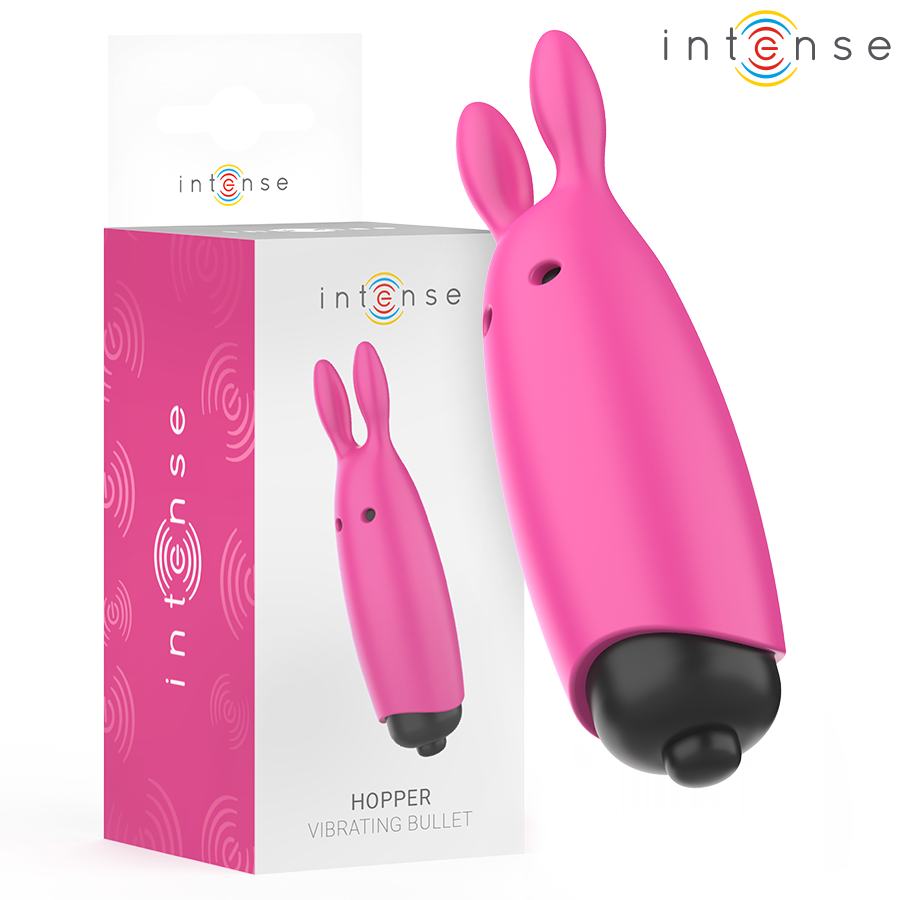 Mini vibromasseur INTENSE Hopper rose, 8,3 cm