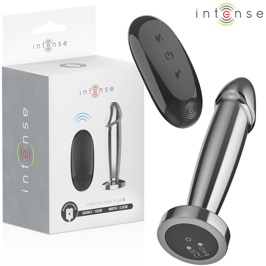 Plug anal vibrant INTENSE en aluminium, 10 cm