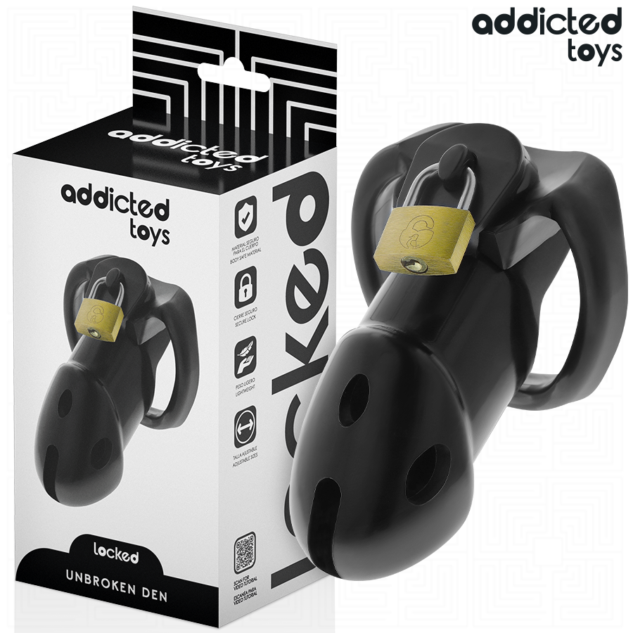 ADDICTED TOYS LOCKED Unbroken Cage de chasteté, 9,8 cm