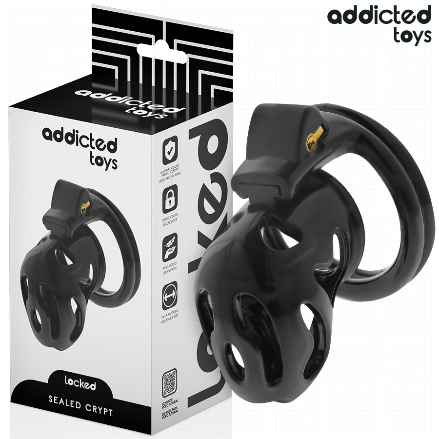 Cage de chasteté Sealed Crypt d’ADDICTED TOYS LOCKED, 8 cm