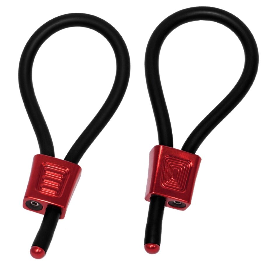 ElectraStim Prestige ElectraLoops, anneaux réglables pour électrostimulation, rouges
