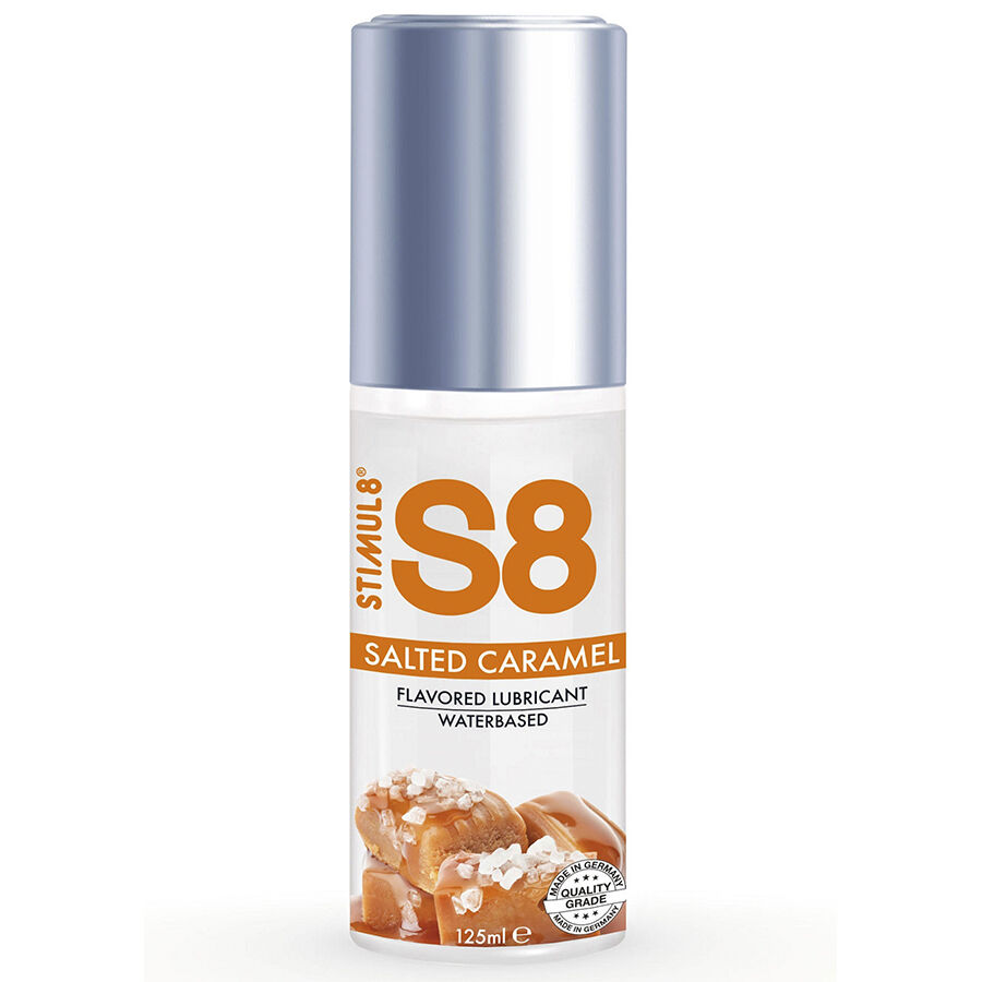 Gel lubrifiant aromatisé STIMUL8 S8, caramel au beurre salé, 125 ml