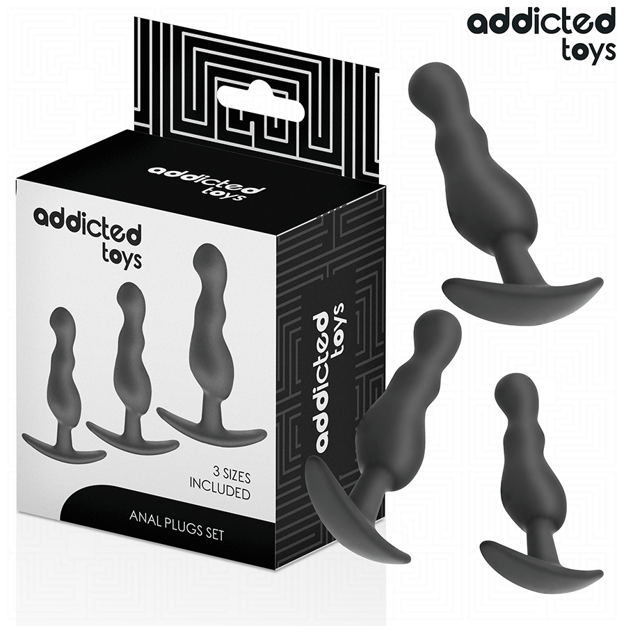 ADDICTED TOYS Set de plugs anaux en silicone, 3 pièces