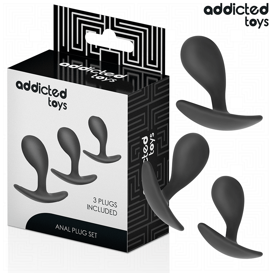 ADDICTED TOYS Set de plugs anaux en silicone, 3 tailles