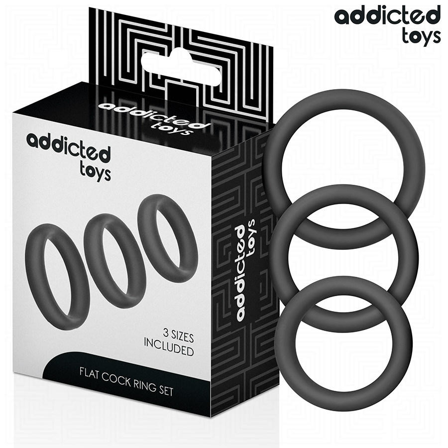 ADDICTED TOYS Lot de 3 anneaux plats en silicone