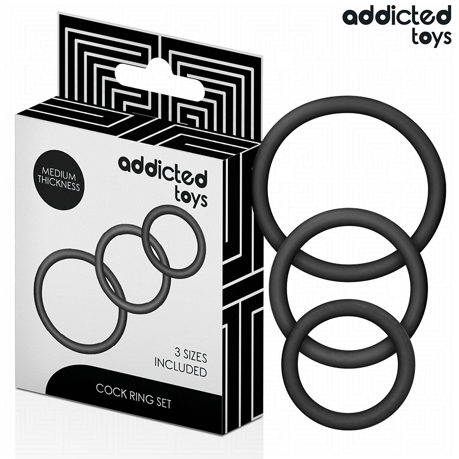 Set de cockrings en silicone ADDICTED TOYS Model 2