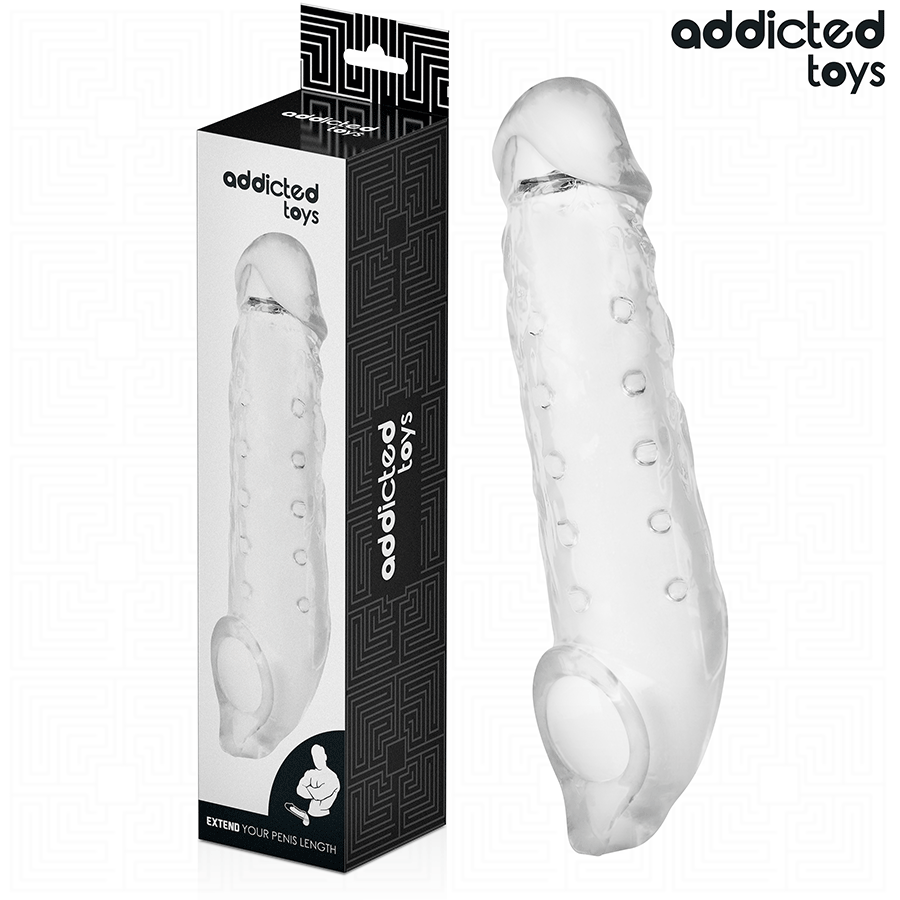 Gaine pénienne ADDICTED TOYS, transparente, taille S, 23 cm