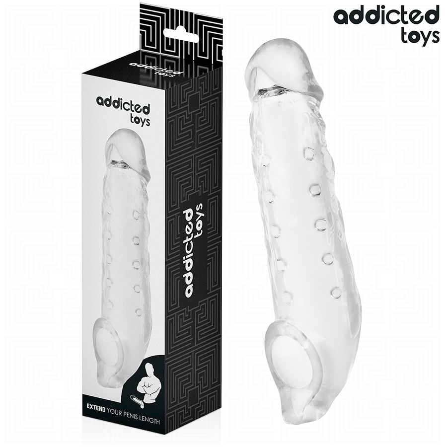 ADDICTED TOYS Gaine pénienne transparente, taille M, 27 cm