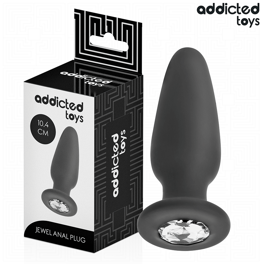 Plug anal ADDICTED TOYS en silicone avec strass, taille M