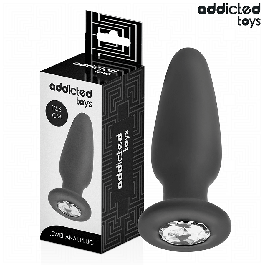 Plug anal Addicted Toys en silicone avec bijou décoratif, taille L