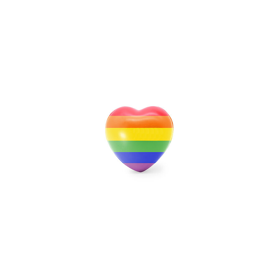 Cœur à presser PRIDE aux couleurs de l’arc-en-ciel