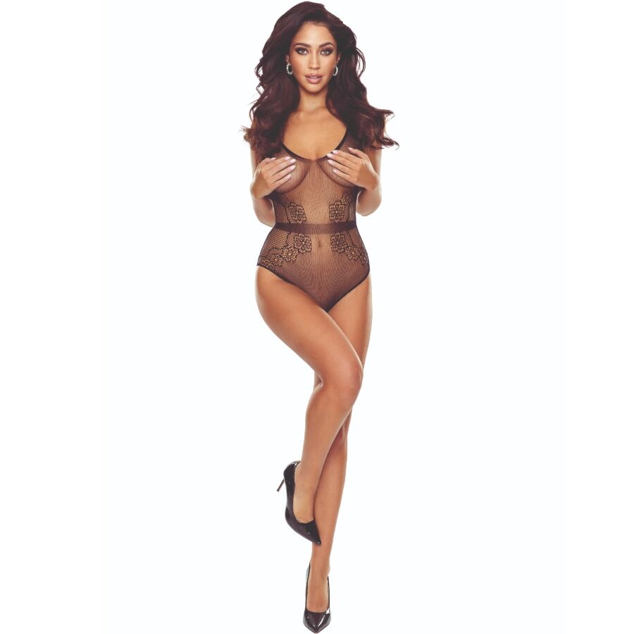 Body résille noir PASSION BS115