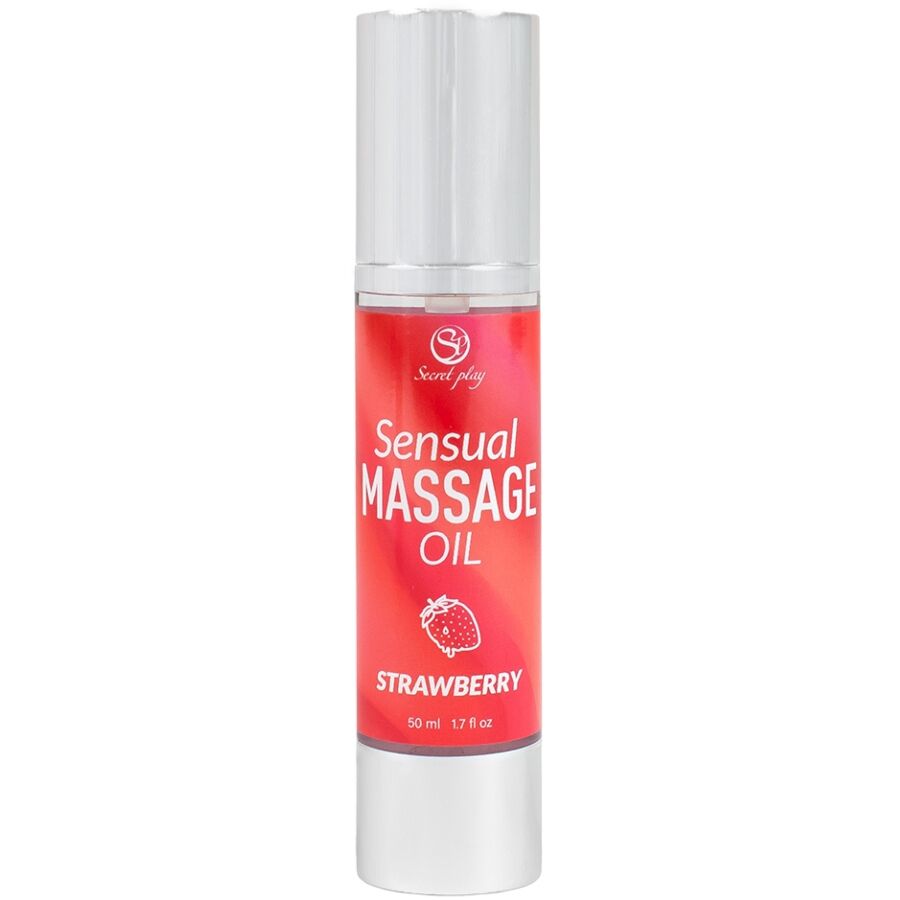 Huile de massage à la fraise SECRETPLAY, 50 ml