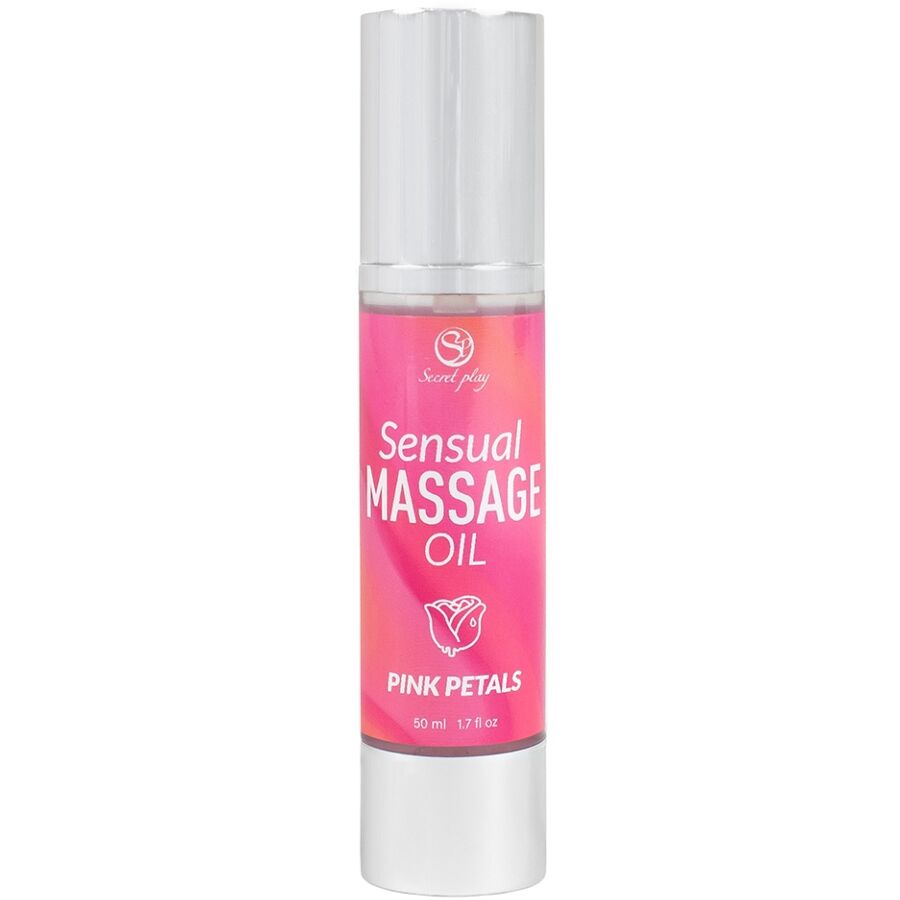 Huile de massage SECRETPLAY Pink Petals au parfum de rose, 50 ml