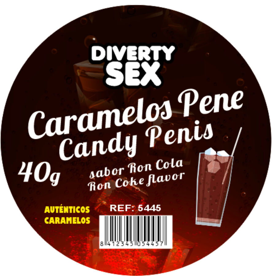 Bonbons DIABLO PICANTE en forme de pénis, goût rhum cola