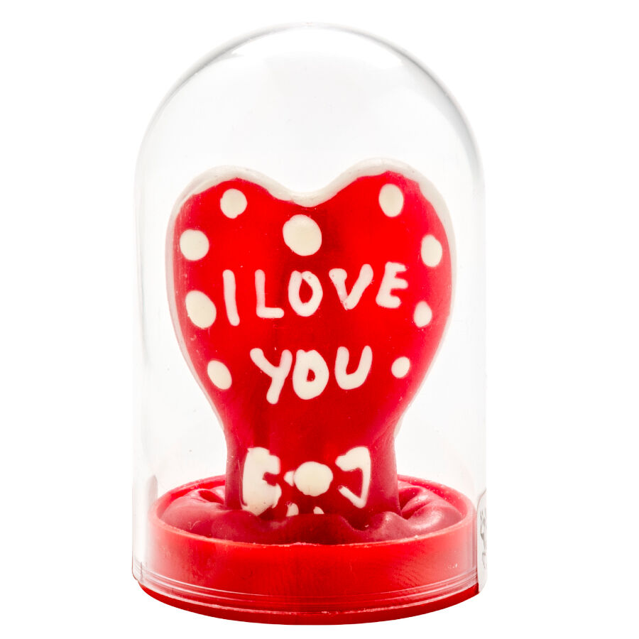 Condomerie I Love You Model 1 avec motif cœur, cadeau érotique amusant