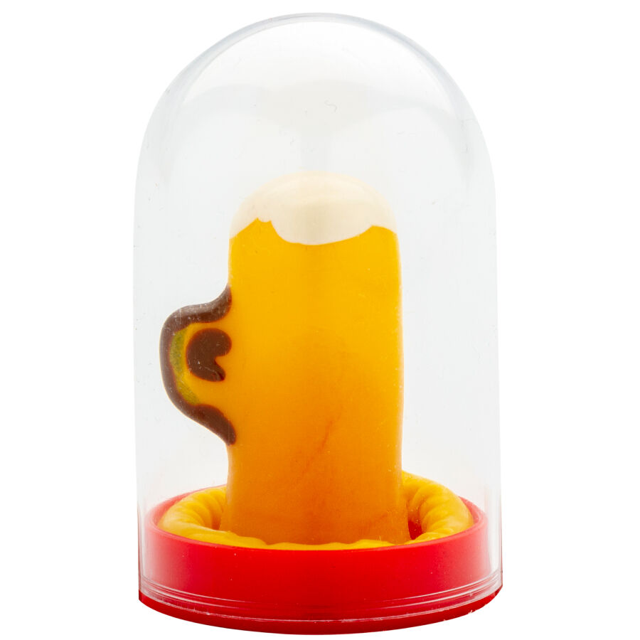Verre à bière CONDOMERIE, cadeau érotique peint à la main