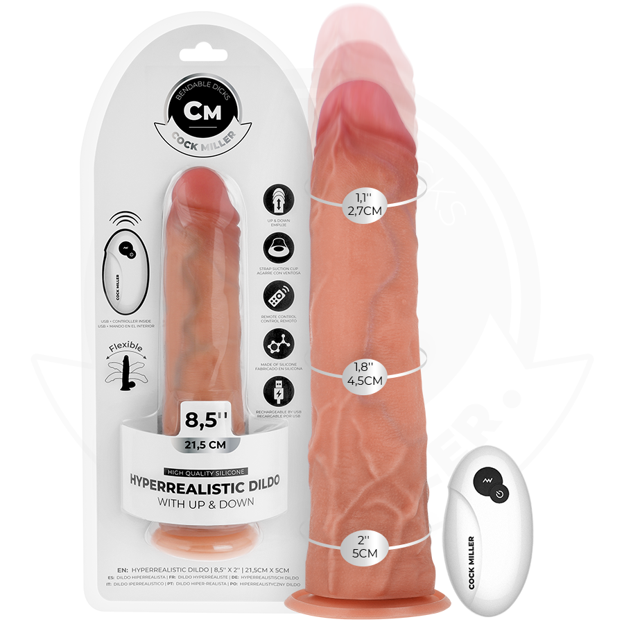 Gode hyperréaliste avec fonction va et vient et ventouse pour une stimulation intense COCK MILLER
