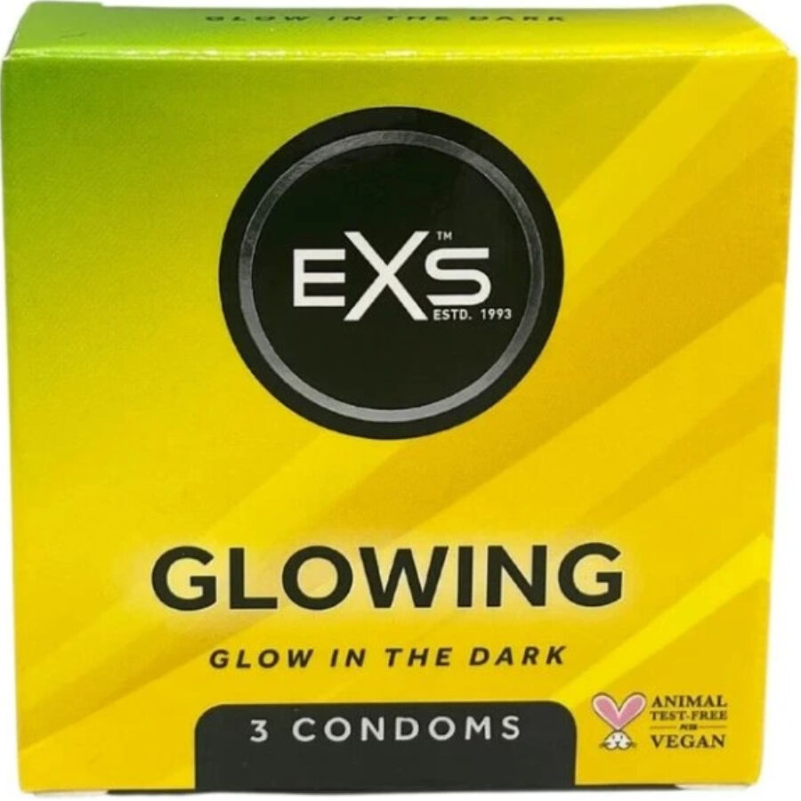 Préservatifs EXS Glow in the Dark, 3 pièces