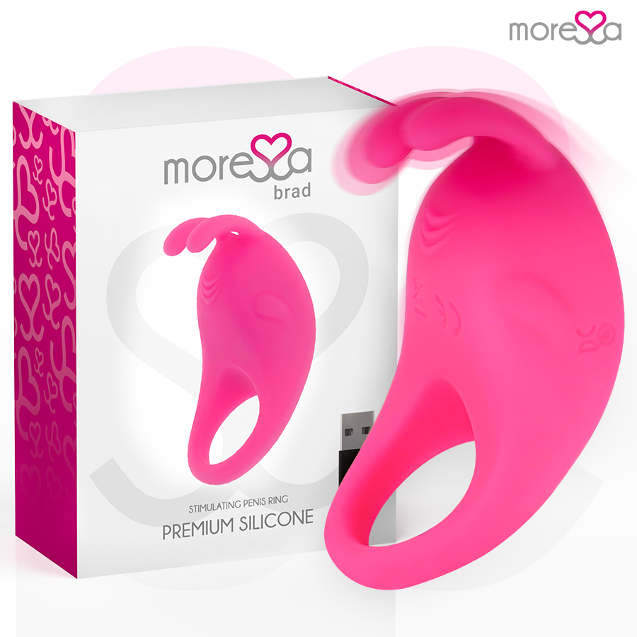 MORESSA Brad, anneau pénien vibrant rose