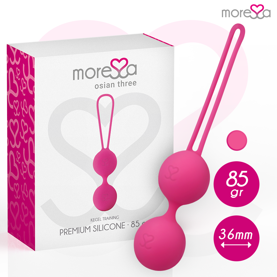 MORESSA OSIAN THREE Boules de geisha en silicone, rose