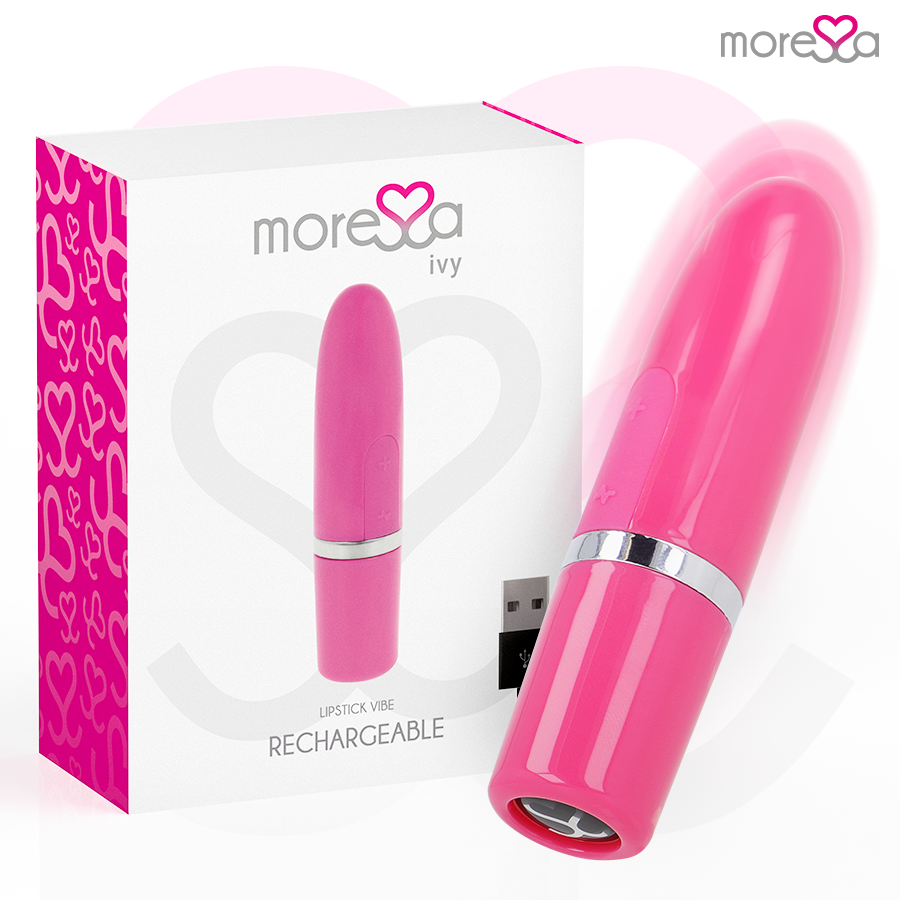 MORESSA Ivy mini vibromasseur rose en forme de rouge à lèvres