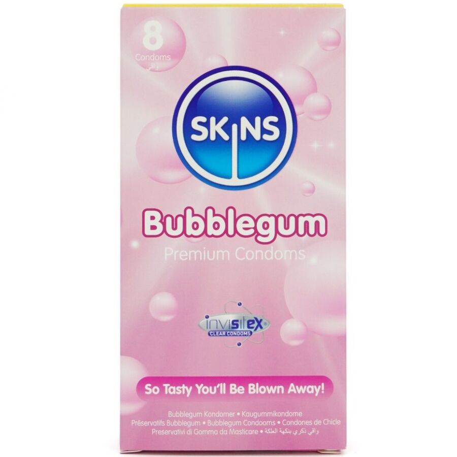Préservatifs aromatisés SKINS goût chewing-gum, 8 pièces