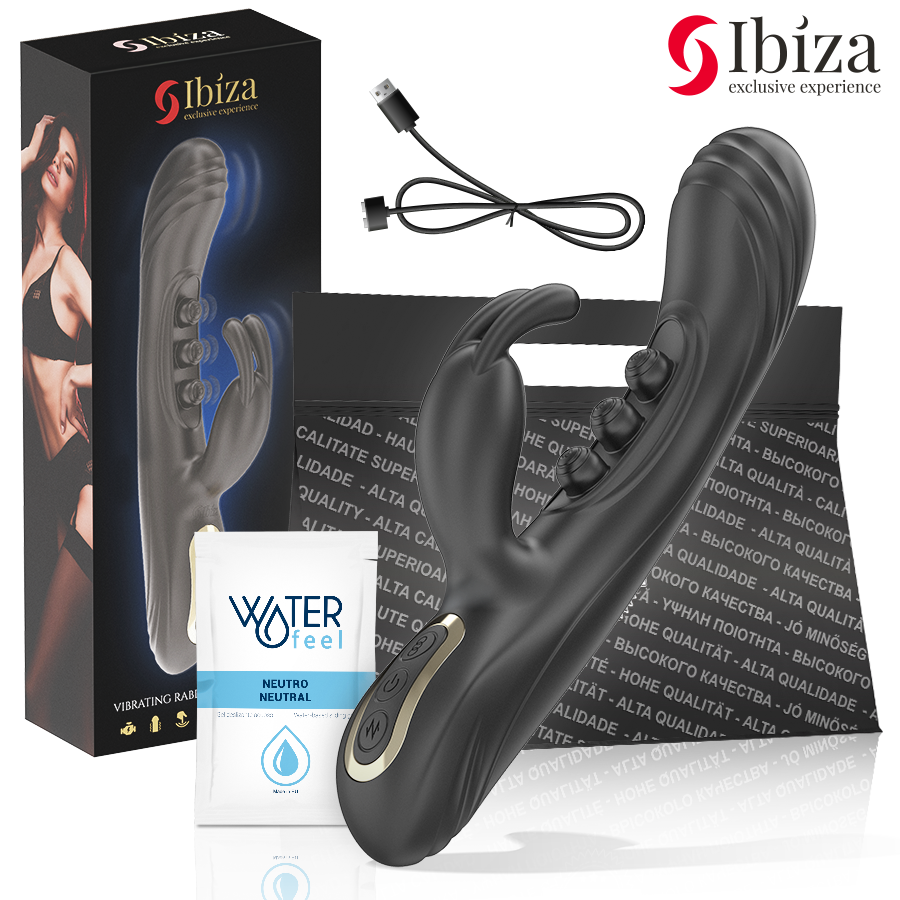 Vibromasseur Rabbit point G à double moteur, vibrations et pulsations pour une stimulation intense IBIZA