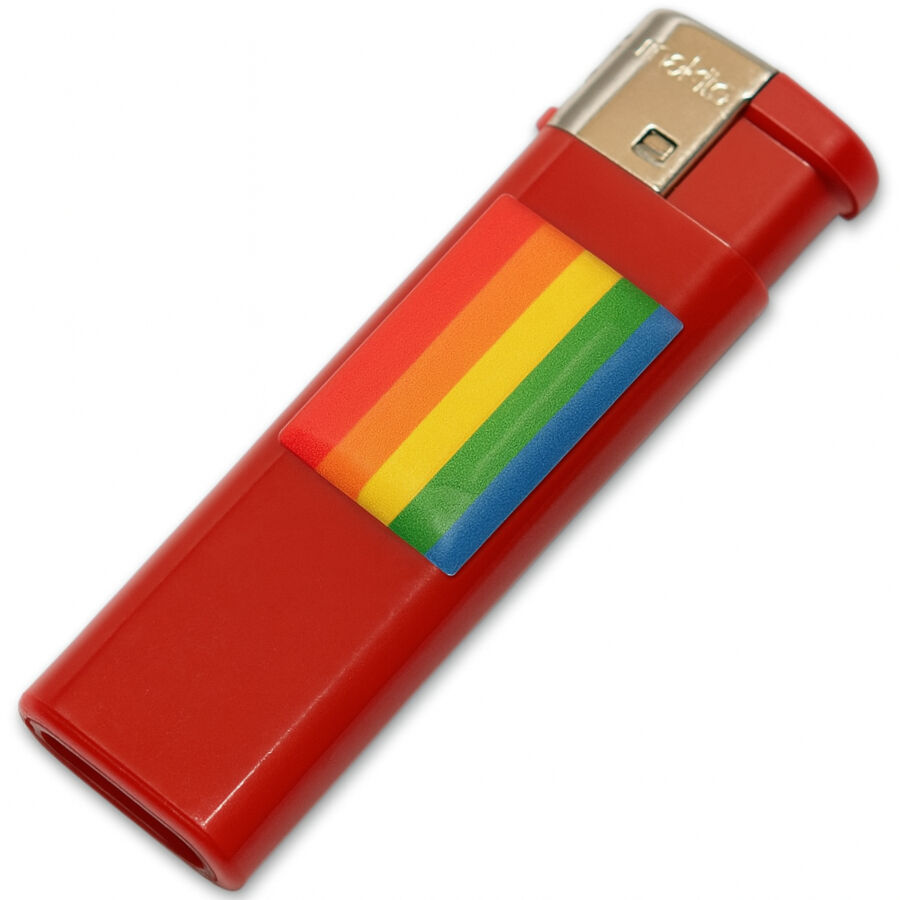 Briquet PRIDE avec drapeau arc-en-ciel