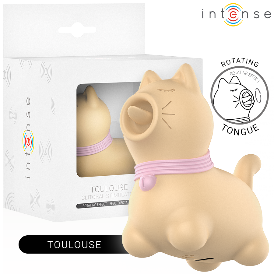 INTENSE Toulouse vibromasseur clitoridien à langue rotative, jaune