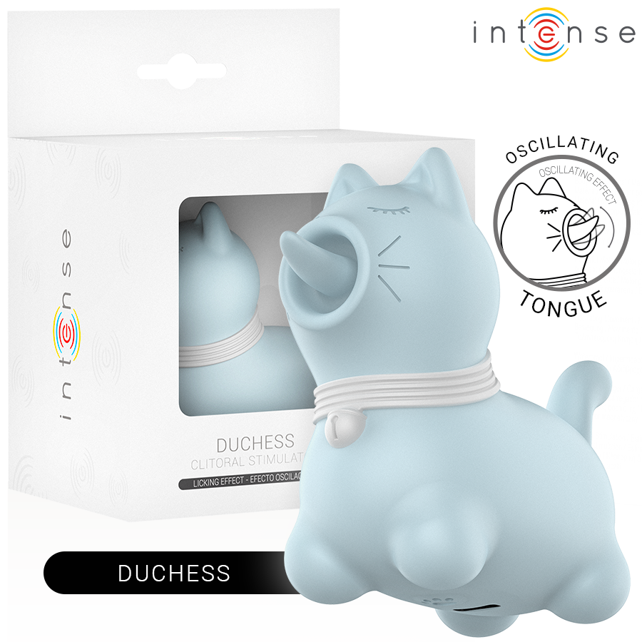 INTENSE Duchess stimulateur clitoridien à langue rotative, bleu