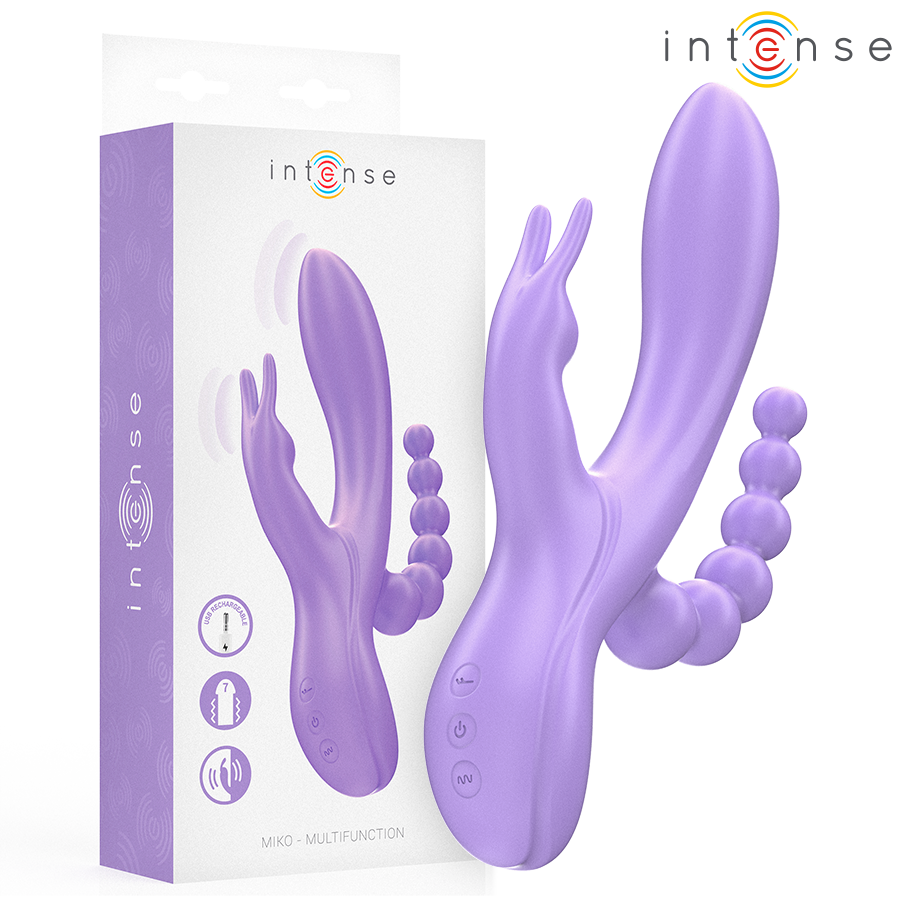 INTENSE MIKO, vibromasseur rabbit à trois bras stimulants