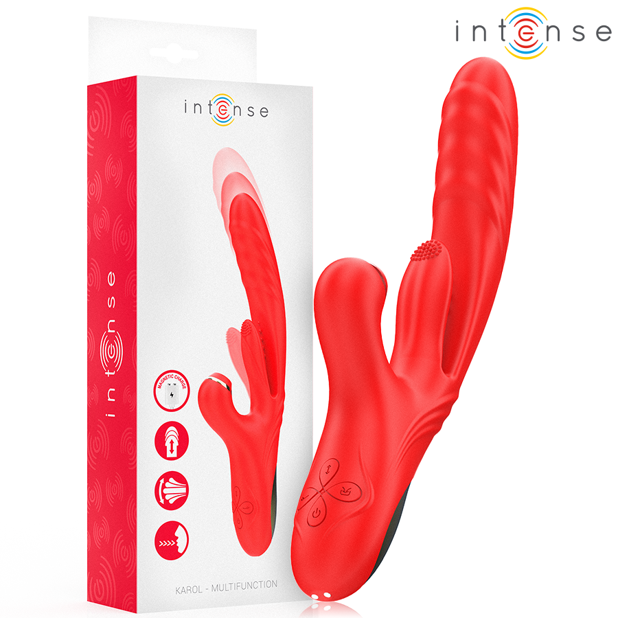 Vibromasseur INTENSE KAROL avec fonction va et vient et stimulation par aspiration