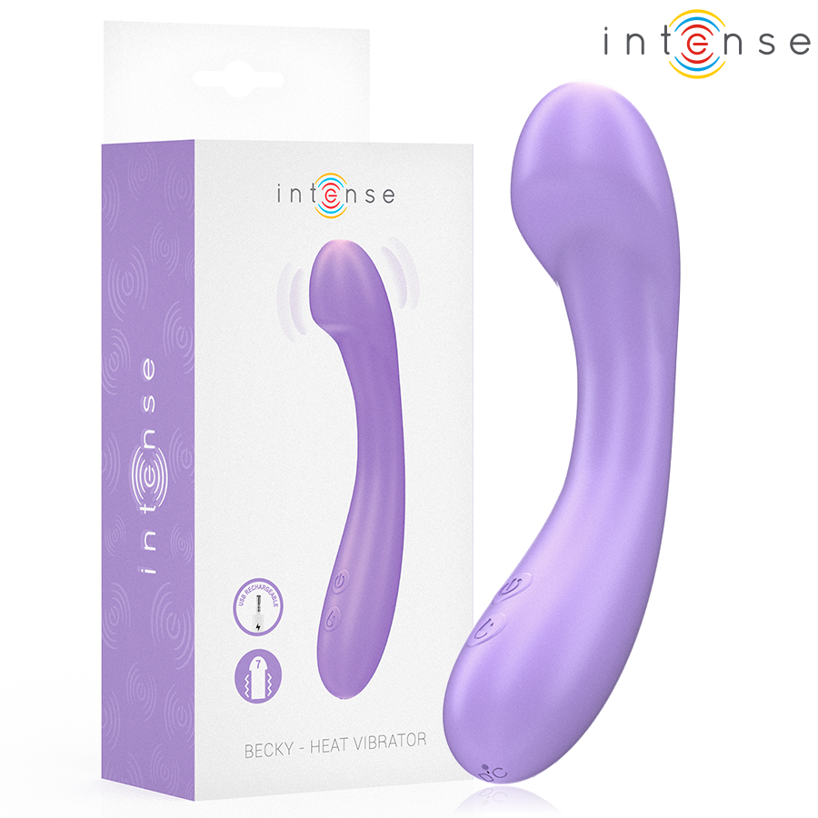 Vibromasseur INTENSE BECKY avec fonction chauffante, 19 cm