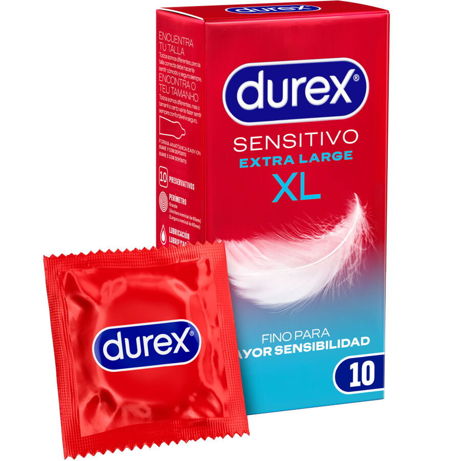 Préservatifs Durex Sensitive XL, 10 unités