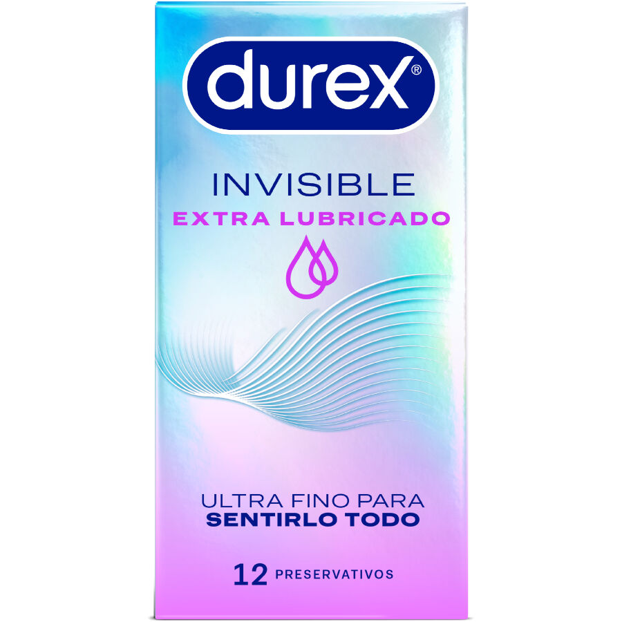 Préservatifs fins Durex Invisible avec lubrifiant supplémentaire, 12 pièces