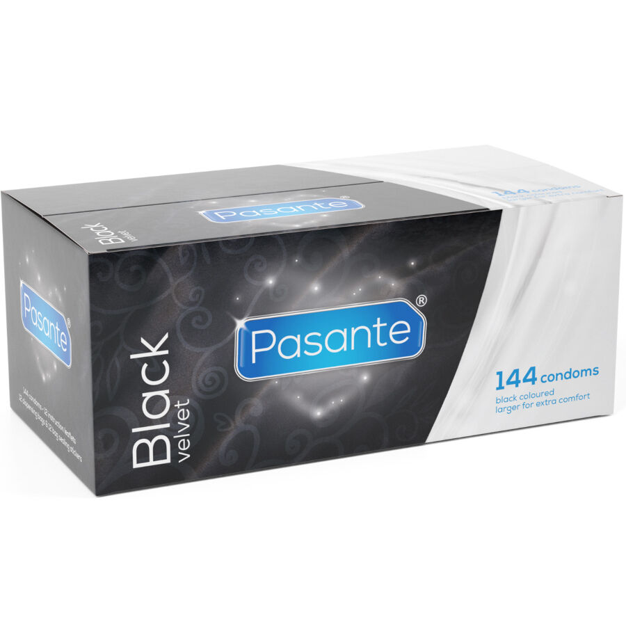 Préservatifs PASANTE Black Velvet, 144 unités