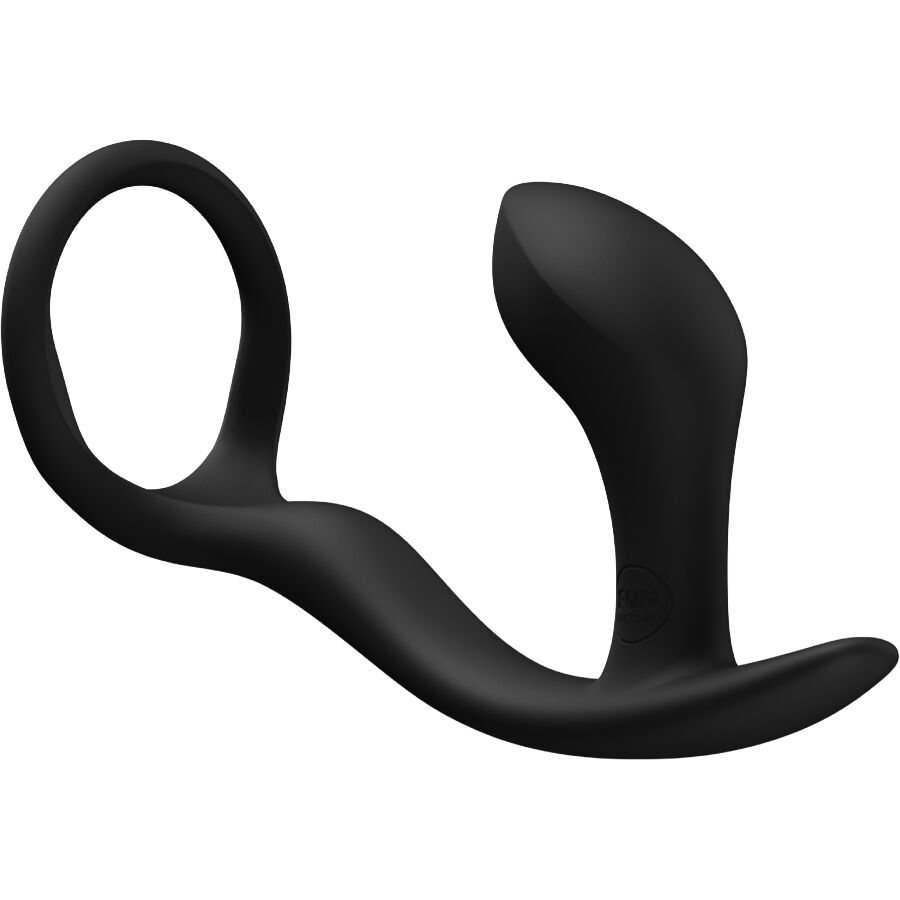 Plug anal FUN FACTORY Bootie Ring avec fonction de va-et-vient, noir