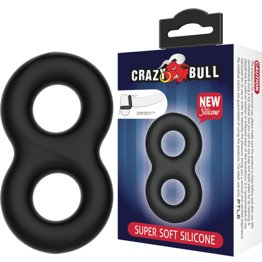 Anneau pénien Crazy Bull Double Infinity sans vibration