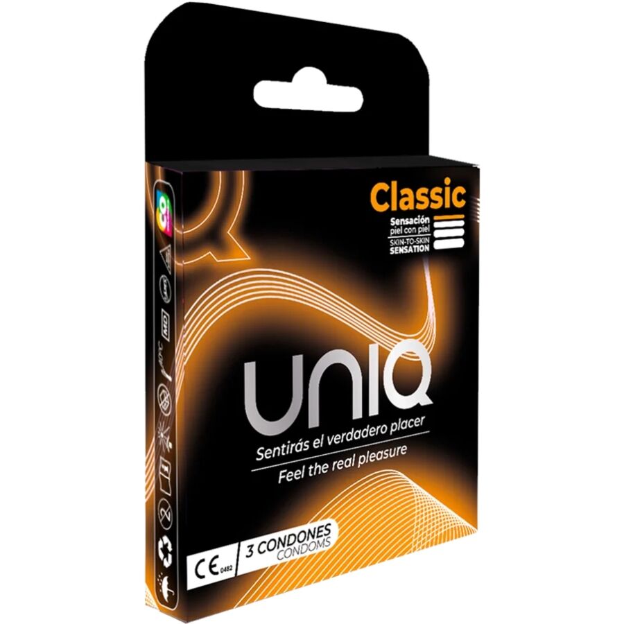 Préservatifs sans latex UNIQ Classic, 3 pièces