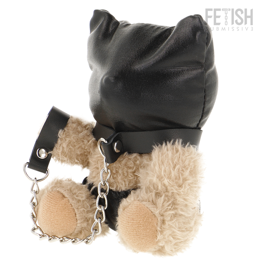 FETISH SUBMISSIVE Momo, ours en peluche avec cagoule bondage